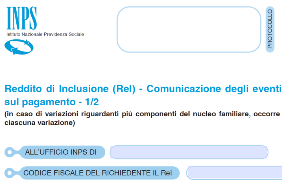 MODELLO REI INPS DA SCARICA